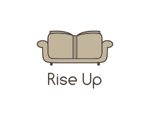 Brown Book Sofa logo design