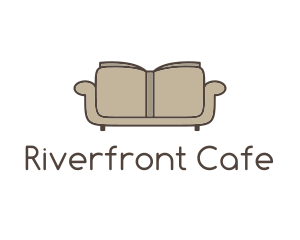 Brown Book Sofa logo design