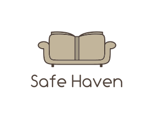 Brown Book Sofa logo design