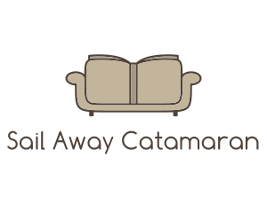 Brown Book Sofa logo design