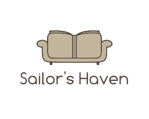 Brown Book Sofa logo design