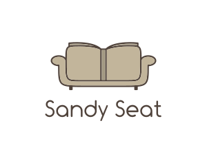 Brown Book Sofa logo design