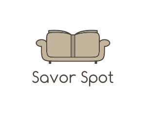 Brown Book Sofa logo design