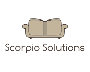 Brown Book Sofa logo design