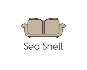 Brown Book Sofa logo design