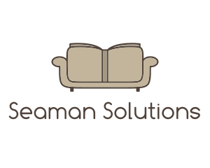 Brown Book Sofa logo design