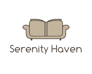Rest - Brown Book Sofa logo design