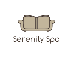 Relax - Brown Book Sofa logo design