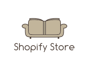 Brown Book Sofa logo design