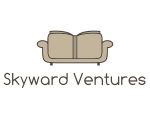 Brown Book Sofa logo design