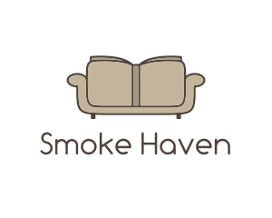 Brown Book Sofa logo design