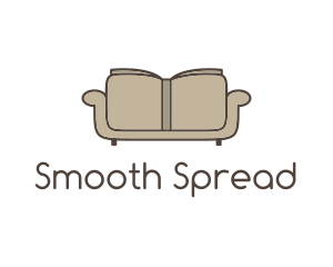 Brown Book Sofa logo design