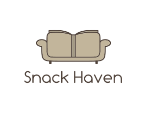 Brown Book Sofa logo design