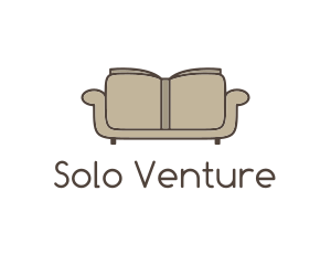 Brown Book Sofa logo design