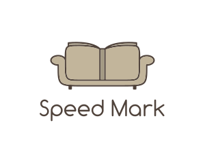 Brown Book Sofa logo design