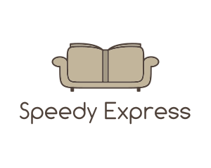 Brown Book Sofa logo design