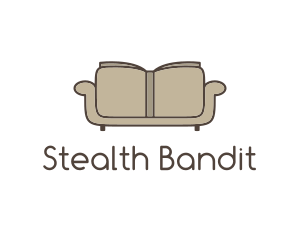 Brown Book Sofa logo design