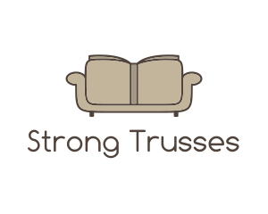 Brown Book Sofa logo design