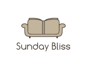 Sunday - Brown Book Sofa logo design