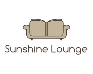 Brown Book Sofa logo design