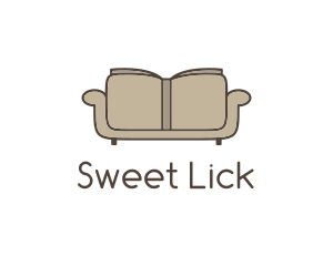 Brown Book Sofa logo design