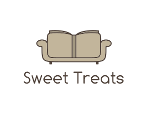 Brown Book Sofa logo design