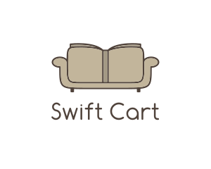 Brown Book Sofa logo design