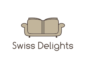 Brown Book Sofa logo design