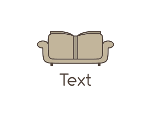 Brown Book Sofa logo design