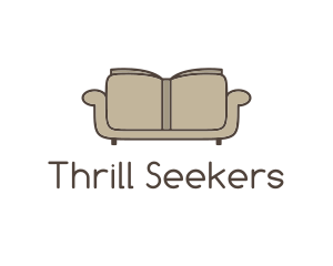 Brown Book Sofa logo design