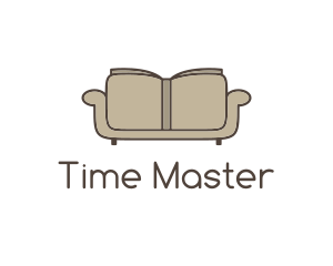 Brown Book Sofa logo design