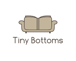 Brown Book Sofa logo design