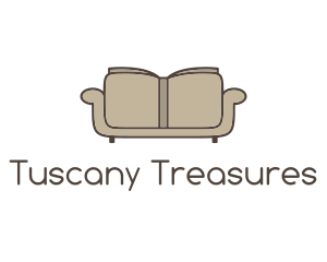 Brown Book Sofa logo design