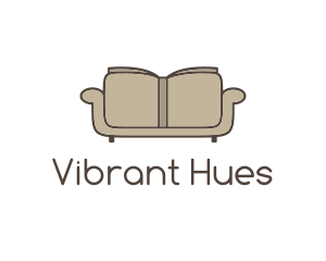 Brown Book Sofa logo design