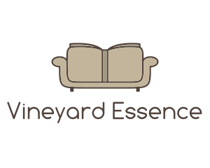 Brown Book Sofa logo design