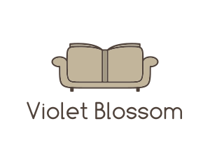 Brown Book Sofa logo design