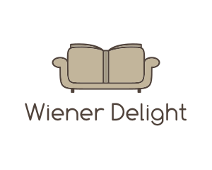 Brown Book Sofa logo design