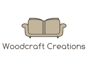 Brown Book Sofa logo design