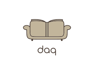 Brown Book Sofa logo design