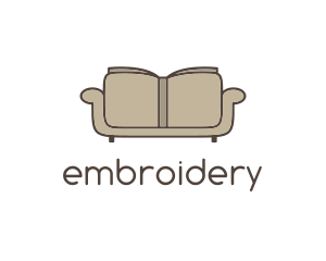 Brown Book Sofa logo design