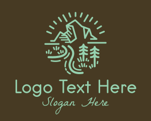 Rural - Minimalist Desert Mountain logo design