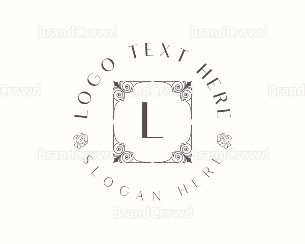 Luxury Floral Ornament Frame Logo