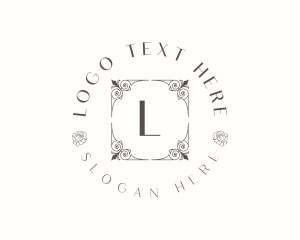 Luxury Floral Ornament Frame logo design