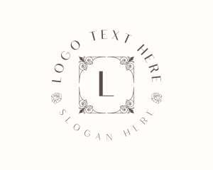 Luxury Floral Ornament Frame Logo