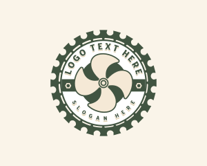 Cogwheel - Industrial Turbine Propeller logo design