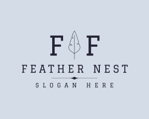 Feather Journalist Writer logo design