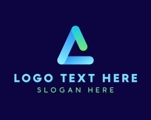 Startup Triangle Letter A logo design