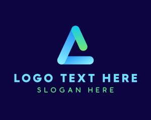 Purple Triangle - Startup Triangle Letter A logo design