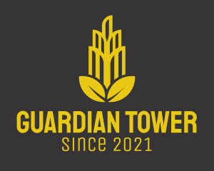 Golden Leaf Tower  logo design