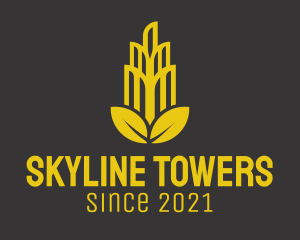 Golden Leaf Tower  logo design